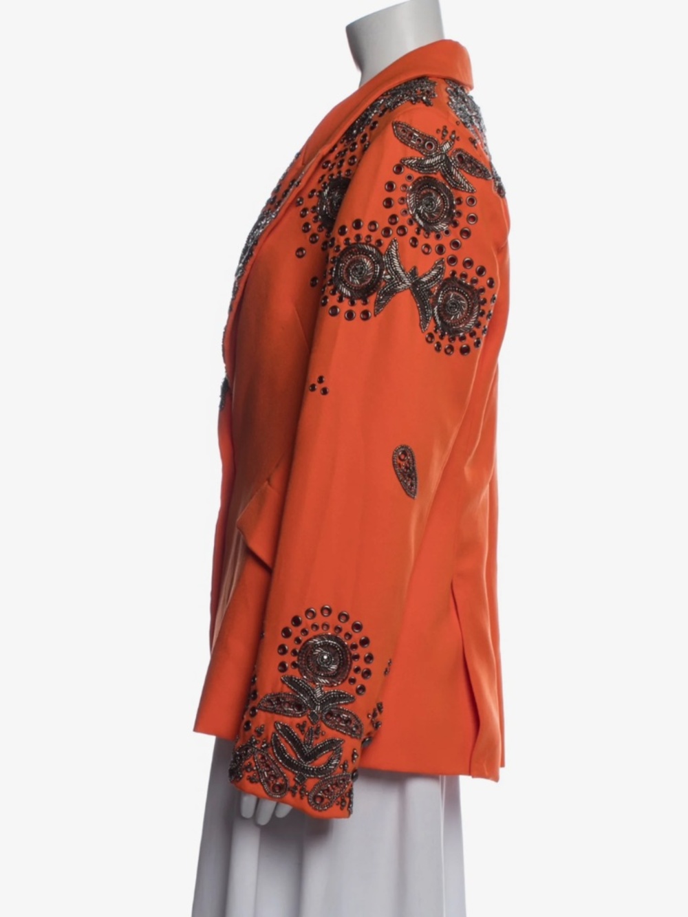 NEW! L'agence Orange Beaded Blazer Size 2 - Picture 2 of 16